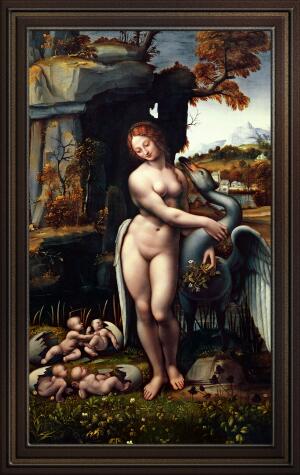 Leda and the Swan by Francesco Melzi